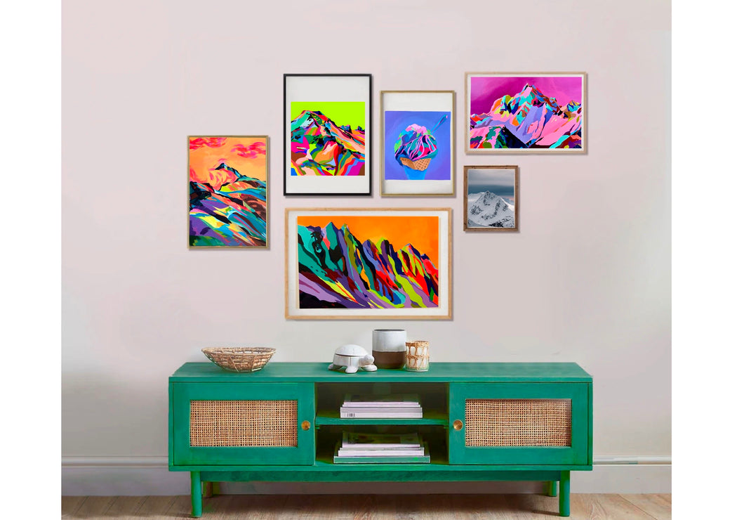 'Pop of Colour' Gallery Wall